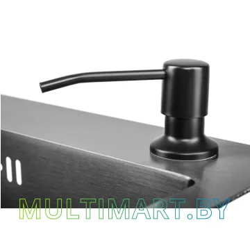 Кухонная мойка Saniteco 6050 Nano (с сифоном, дозатором и коландером) картинка 6